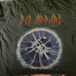 Urban Outfitters Distressed Def Leppard t shirt dress